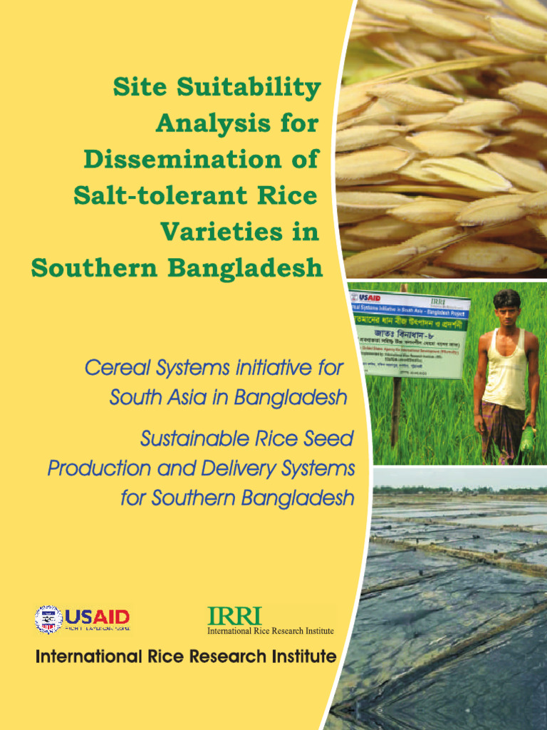 Singh 2012 Site Suitability Analysis For Dissemination of Salt Tolerant ...