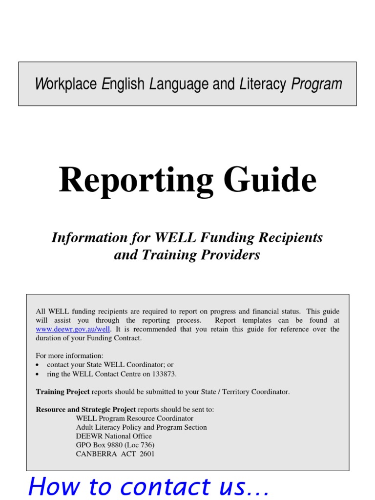 WELL Program Reporting Guide | PDF | Financial Statement | Audit