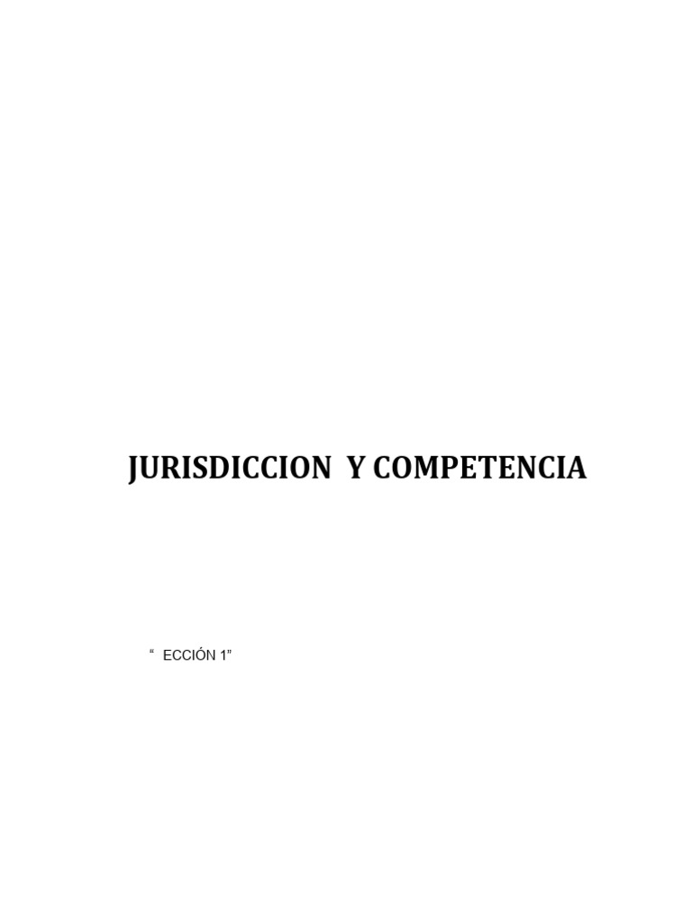 Jurisdicción y Competencia en Venezuela | PDF | Jurisdicción | Judicaturas