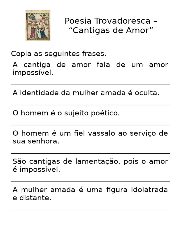 Poesia Trovadoresca - Cantigasamor | PDF