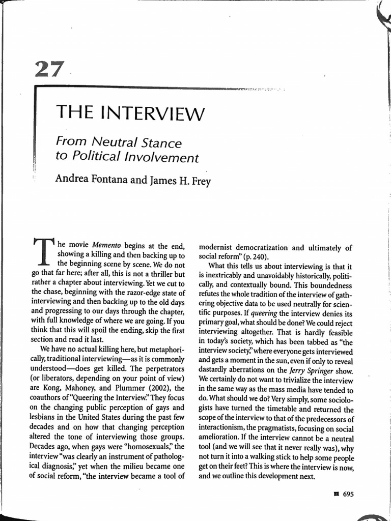 Qualitative Interview | PDF | Qualitative Research | Liberal Arts Education