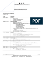 Workshop Itinerary