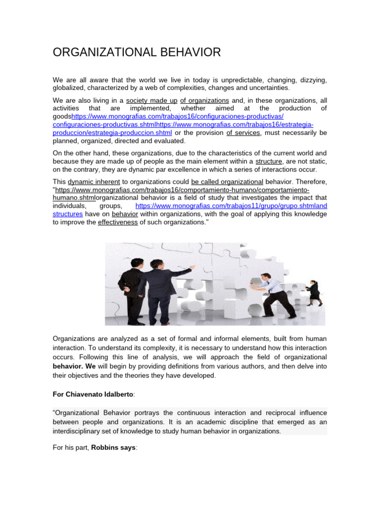 Understanding Organizational Behavior | PDF | System | Experience