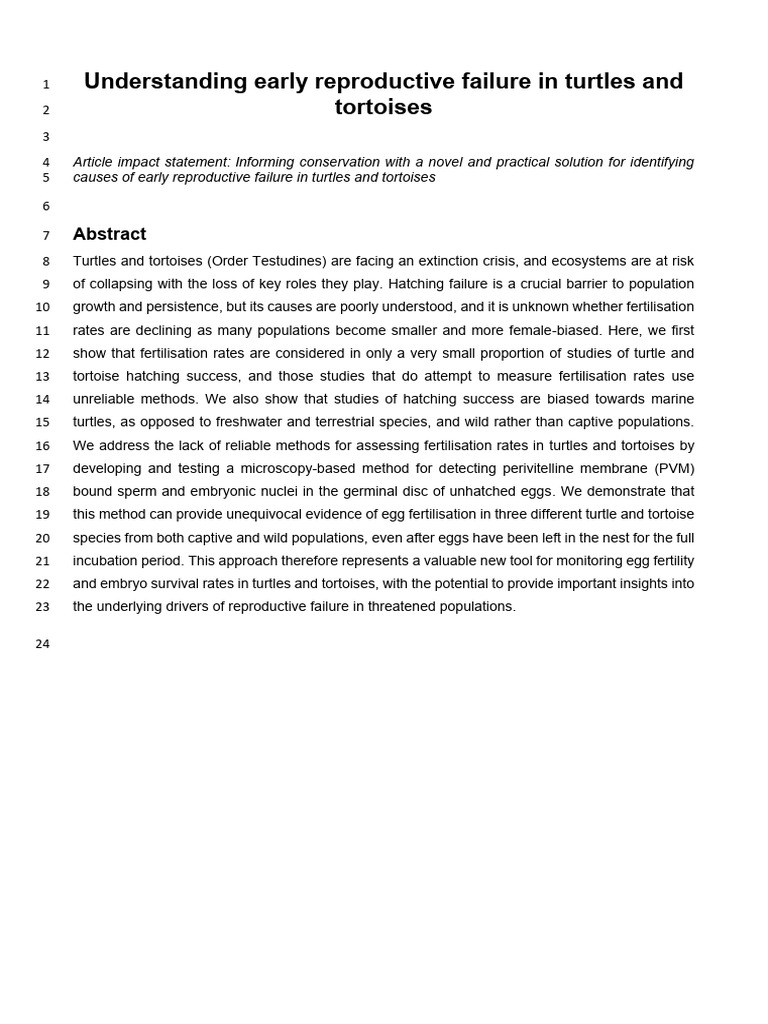2023 06 07 544015v1 Full | PDF | Turtle | Egg