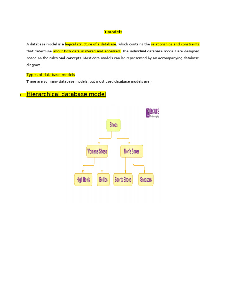 Database Models and ER Diagrams Explained | PDF | Databases ...