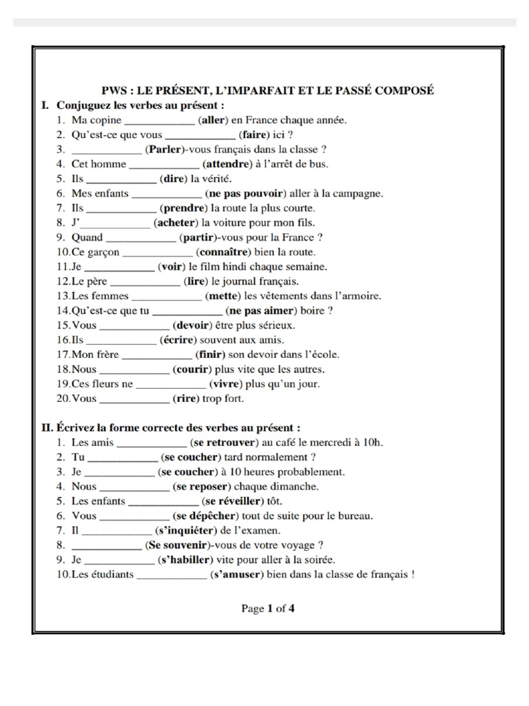 French Holiday Assignment | PDF