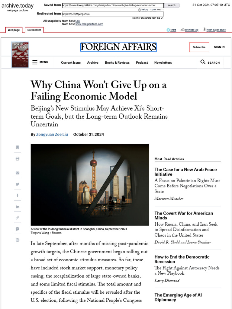 China's Economic Model: Challenges Ahead | PDF | China | World Politics