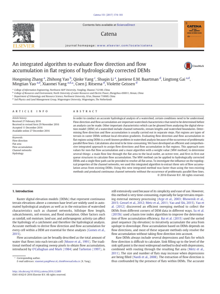 Integrated Algorithm for Flow Analysis | PDF | Drainage Basin | Matrix ...