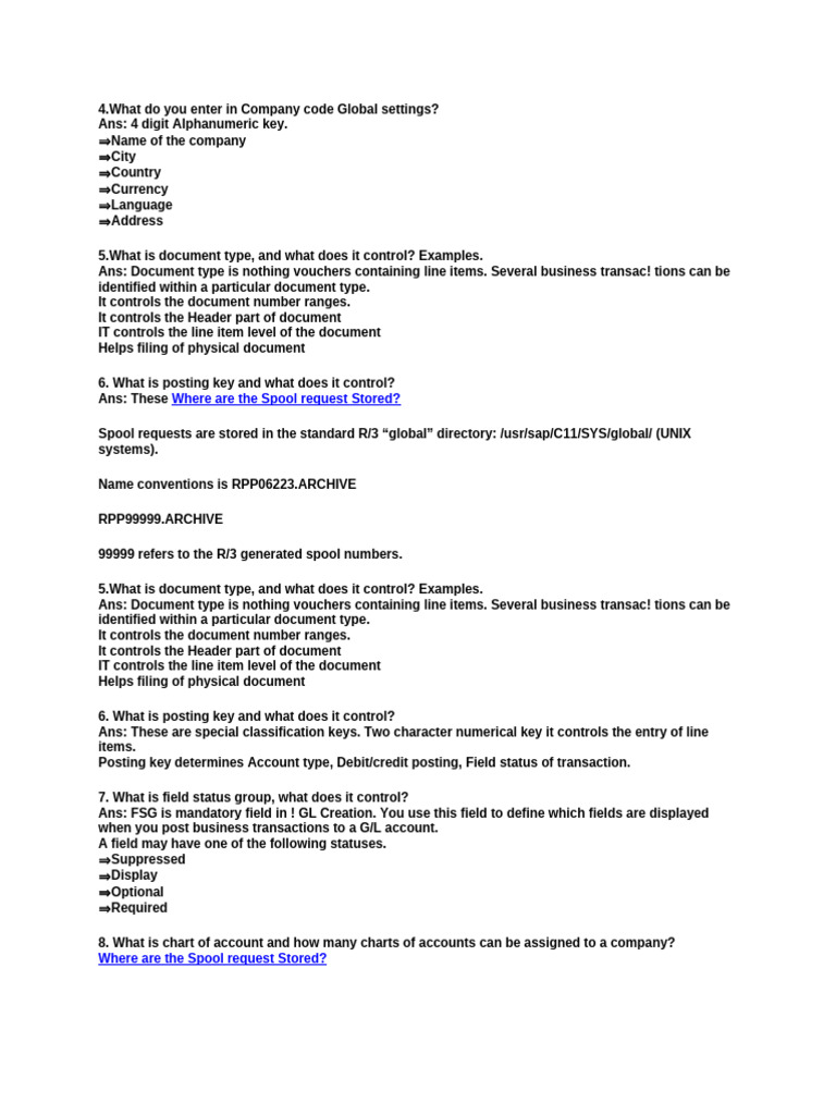 SAP FI Configuration and Interview Guide | PDF | Debits And Credits ...