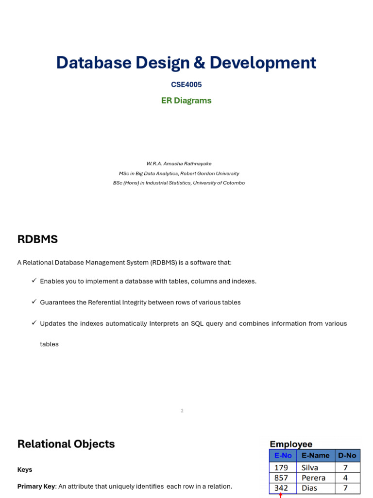 Database Design with ER Diagrams Guide | PDF | Relational Database ...