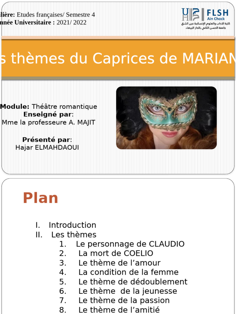 Thèmes des Caprices de Marianne | PDF