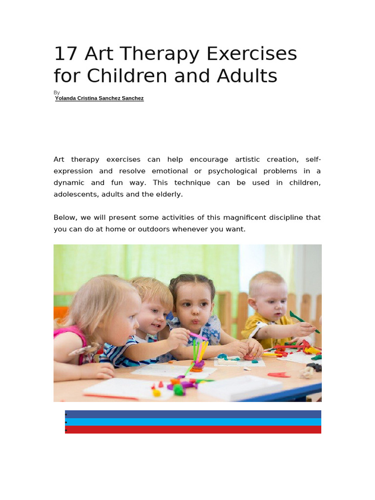 17 Art Therapy Exercises For Children And Adults Pdf Psychotherapy