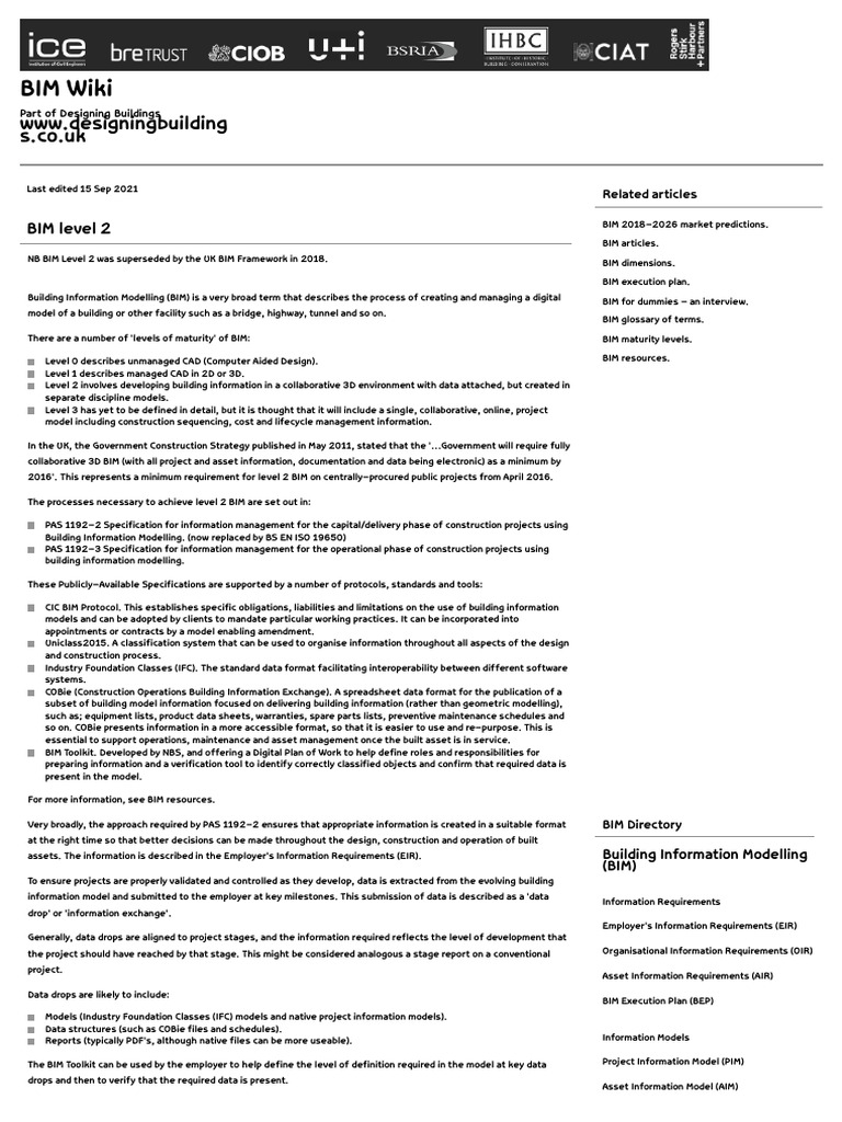 Understanding BIM Level 2 Requirements | PDF | Building Information ...