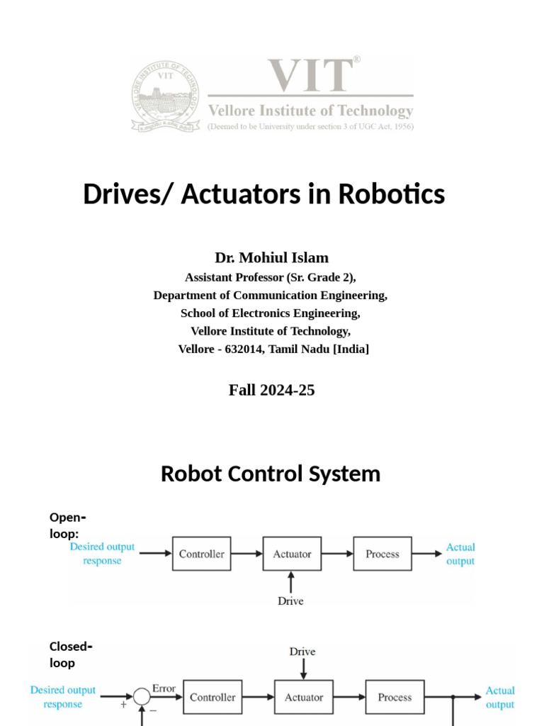 Drives and Actuators in Robotics | PDF | Electric Motor | Actuator