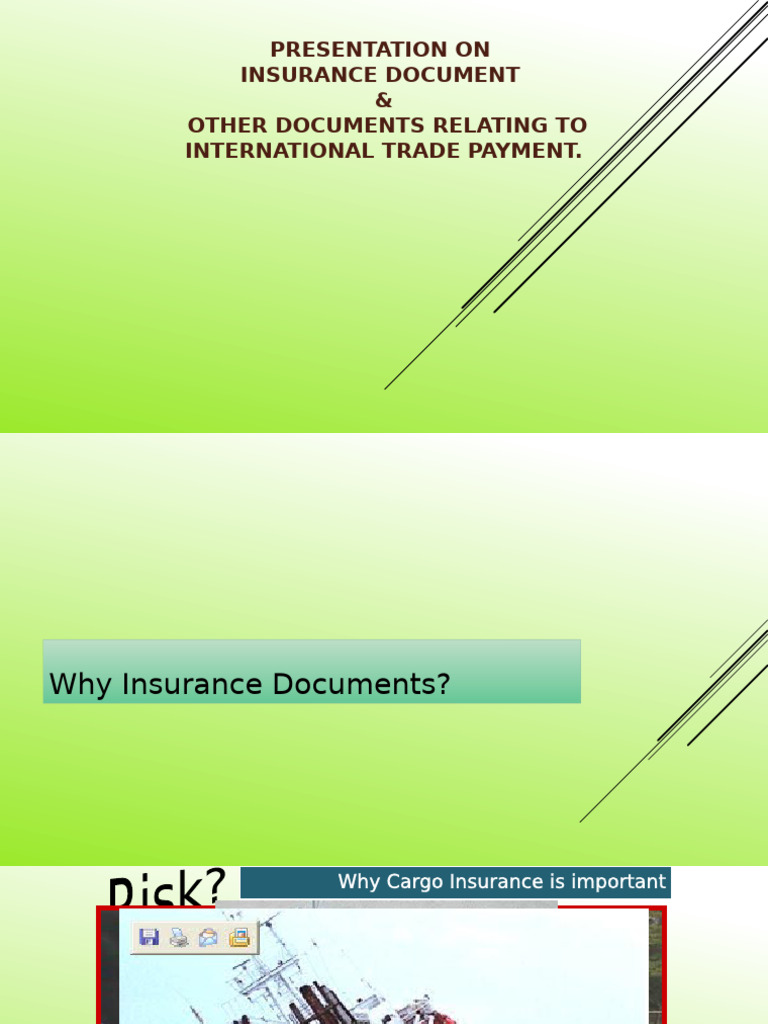 Insurance Documents for Trade Payments | PDF | Insurance | Underwriting