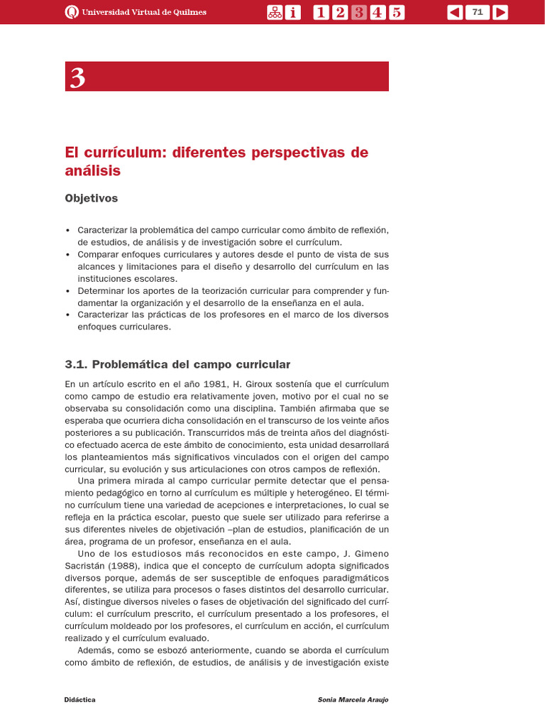 Análisis del Currículum Educativo | PDF | Plan de estudios | Enseñando
