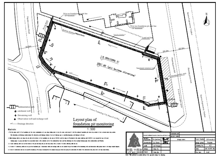 Pu'er Tea Culture Center Foundation Pit Plan | PDF