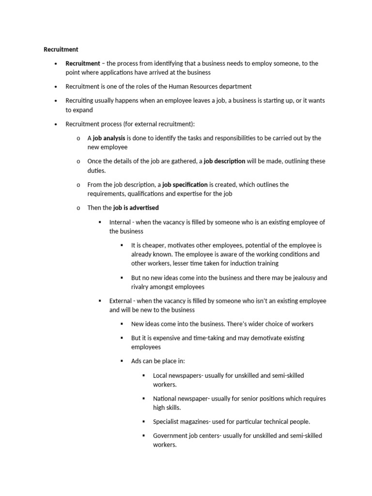 Recruitment L8 | PDF | Recruitment | Employment