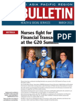 Bulletin: Nurses Fight For Financial Transactions Tax at The G20 Summit
