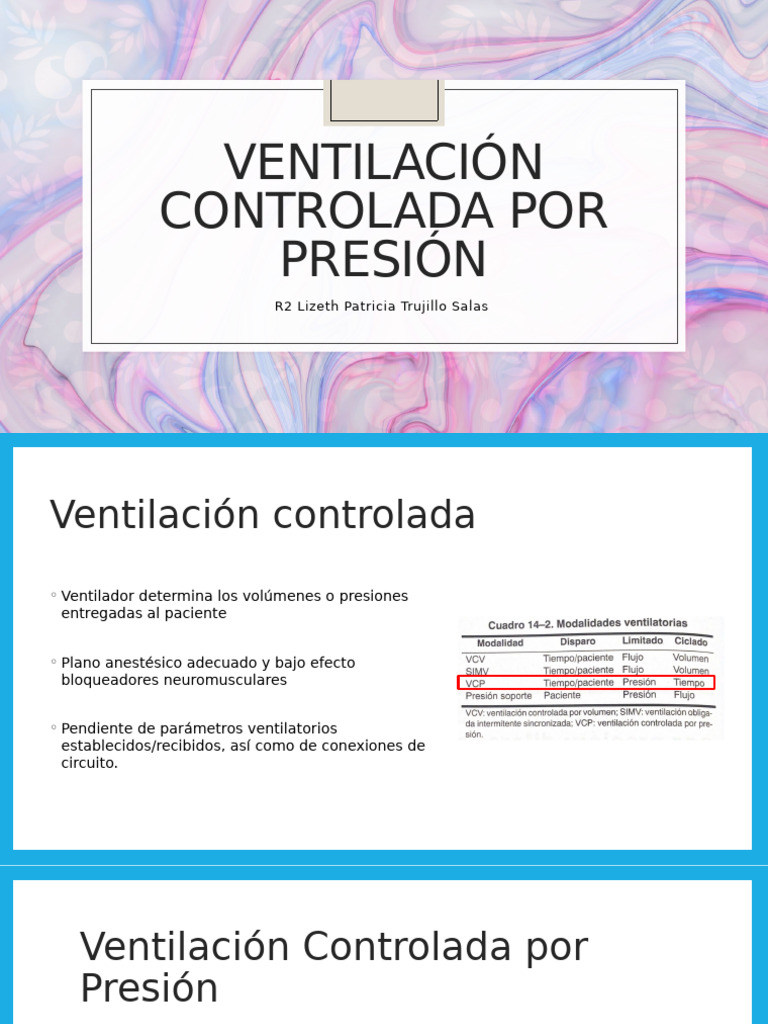 Ventilación Controlada por Presión: Guía | PDF
