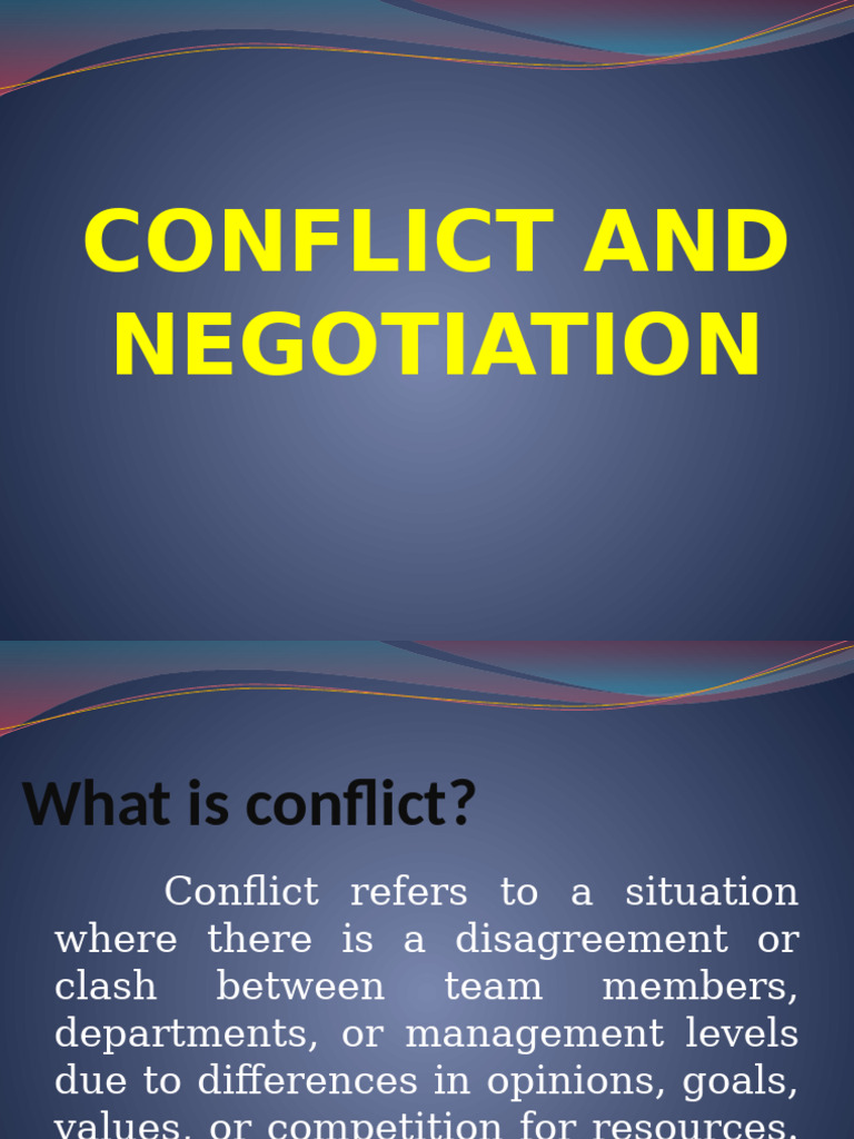 HRM C8 Conflict & Negotiation | PDF