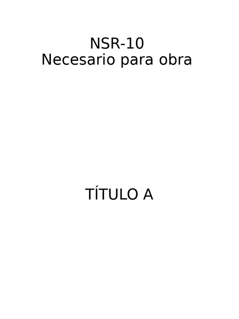 Requisitos de Estructuras en NSR-10 | PDF | Albañilería | Hormigón