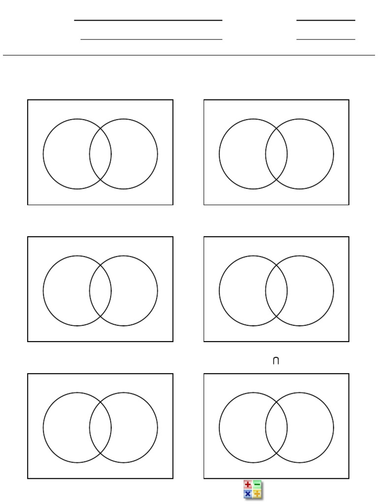 Shading Venn Diagrams Worksheet | PDF