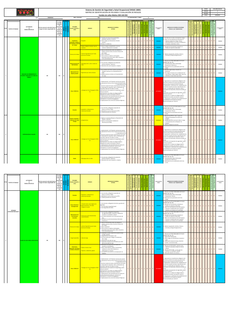 Evaluación de Riesgos Laborales y Medidas de Control | PDF | Riesgo