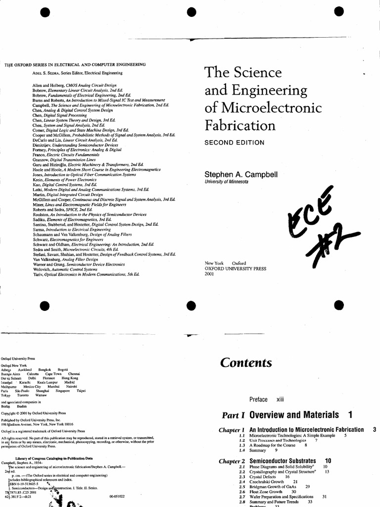 The Science and Engineering of Microelectronic Fabrication | PDF