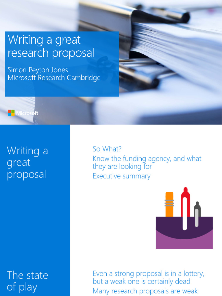 How To Write A Great Research Proposal | PDF