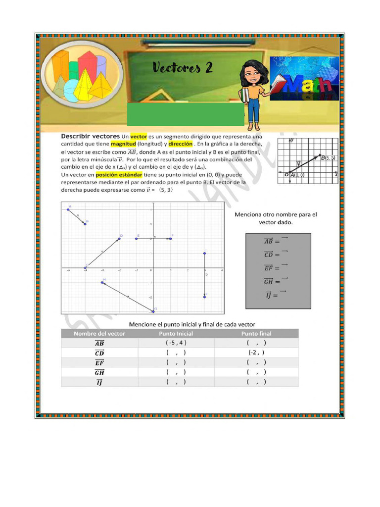 Parte 2 6º Vectores Pdf