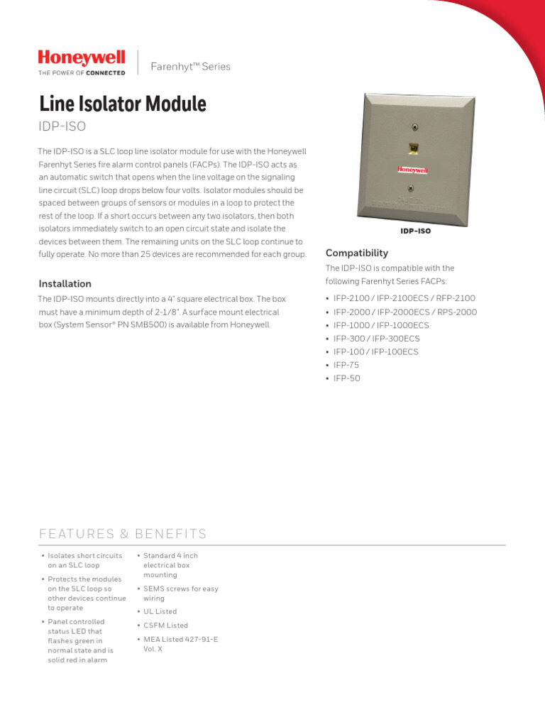 hbt-fire-IDP ISO Datasheet | PDF | Electrical Engineering | Electric Power