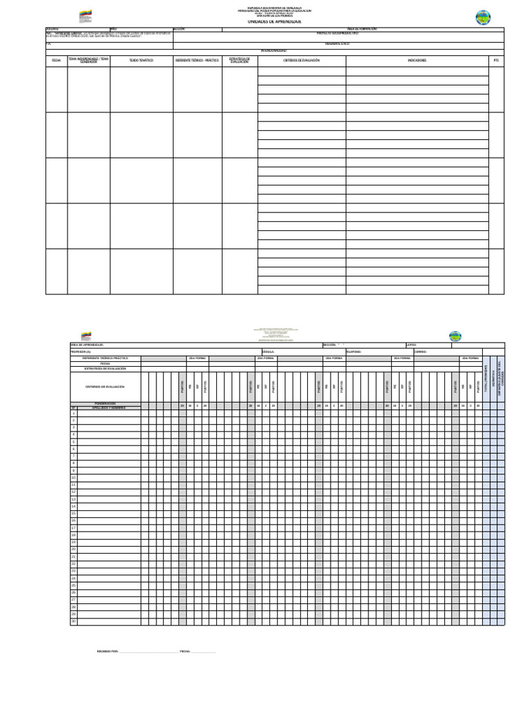 Formato Planificacion II Lapso | PDF | Enseñando | Aprendizaje