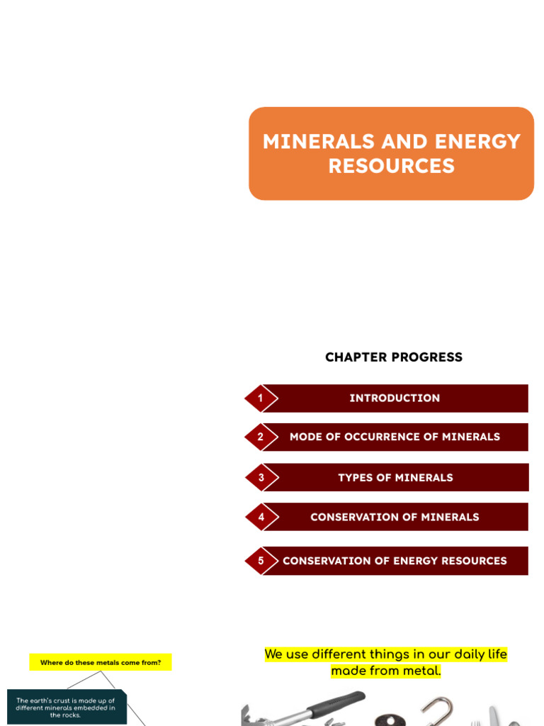Overview of Minerals and Energy Resources | PDF