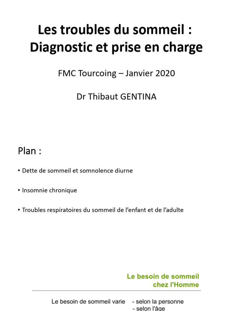 Troubles du sommeil : Diagnostic et soins | PDF | Insomnie ...