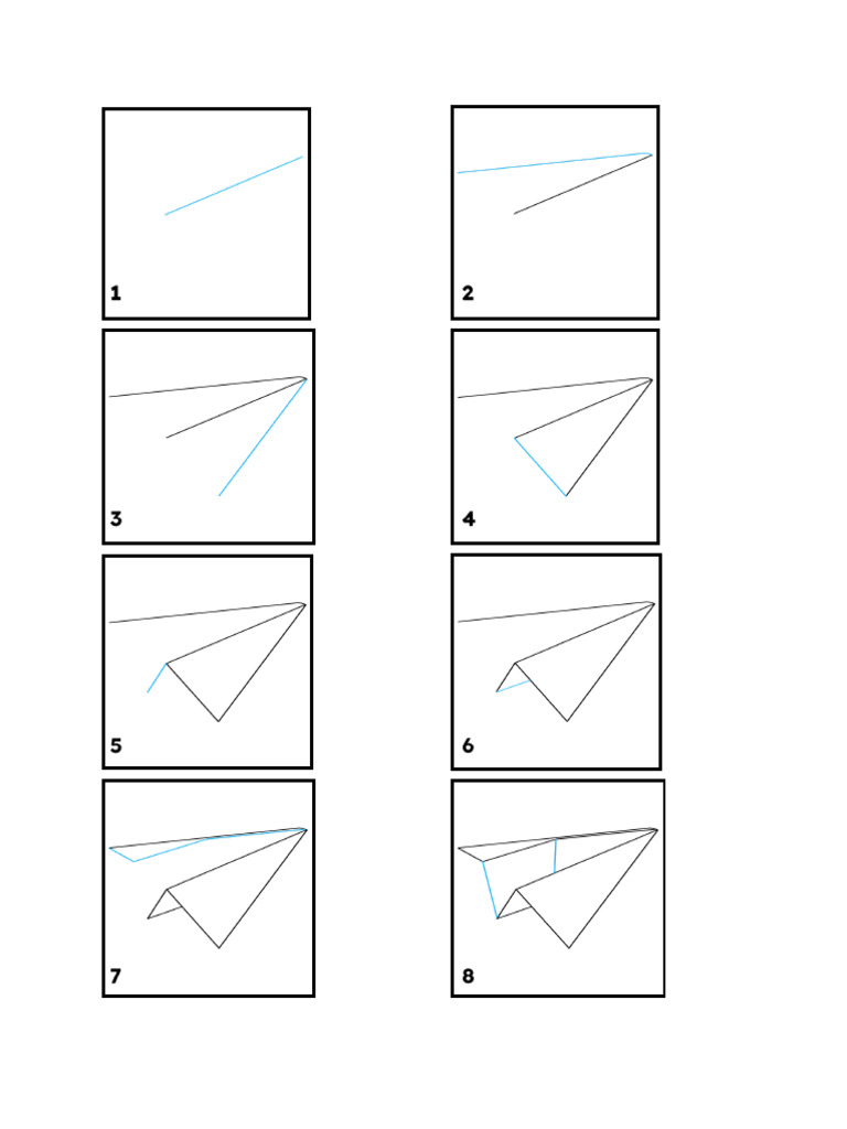 Paper Airplane Drawing Tutorial Pdf