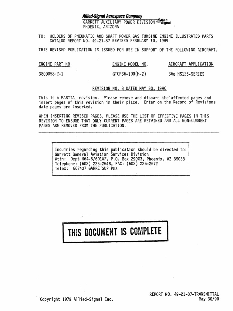 GTCP36-100 (H) Ipc | PDF | Propulsion | Mechanical Engineering