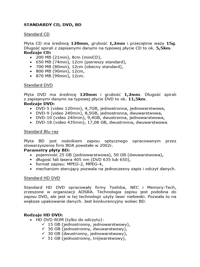 Standardy Optyczne | PDF