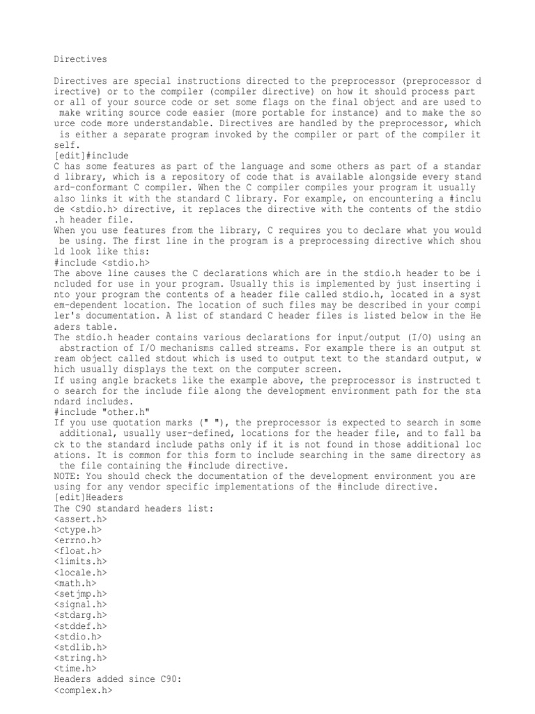 Preprocessor | PDF