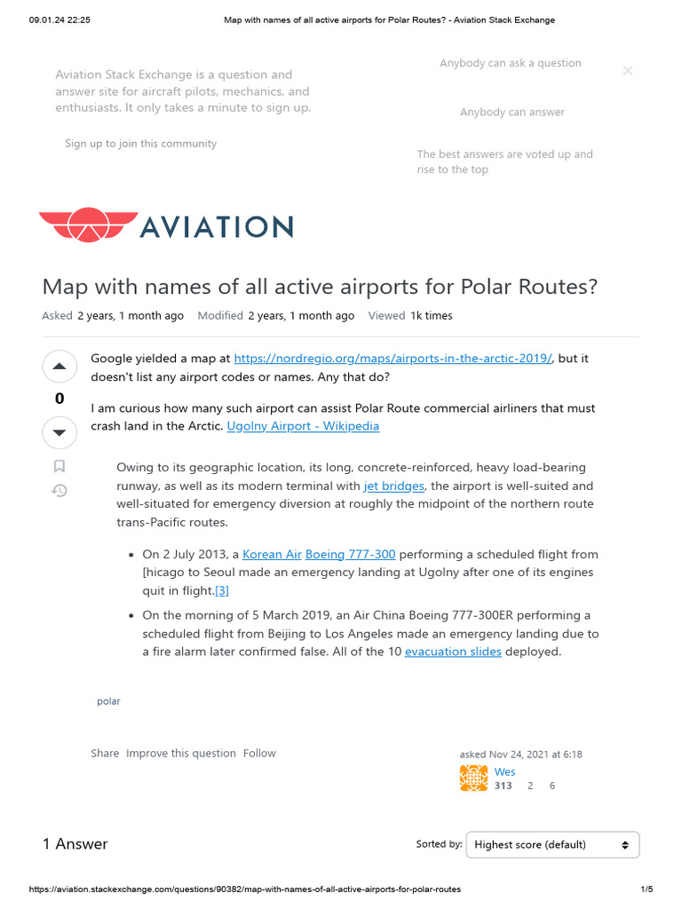 Active Airports for Polar Routes Map | PDF | Airport | Airliner