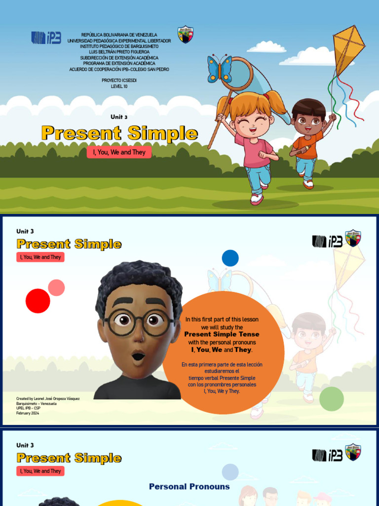 Present Simple Tense Guide: I, You, We, They | PDF | Linguistic ...