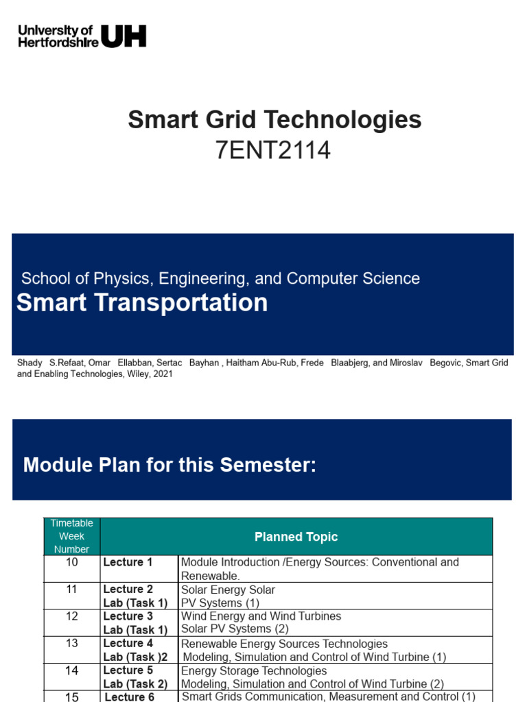 Lecture7 Smart Transportation | PDF | Electric Vehicle | Electric Power