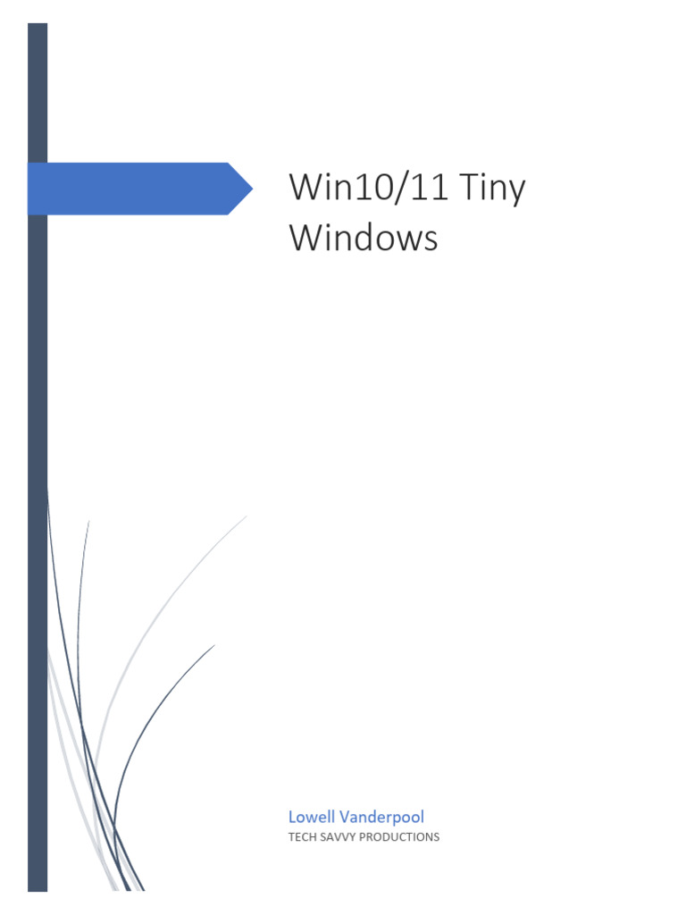 Video Notes Win11Tiny or Modified Windows | PDF | Microsoft Windows ...