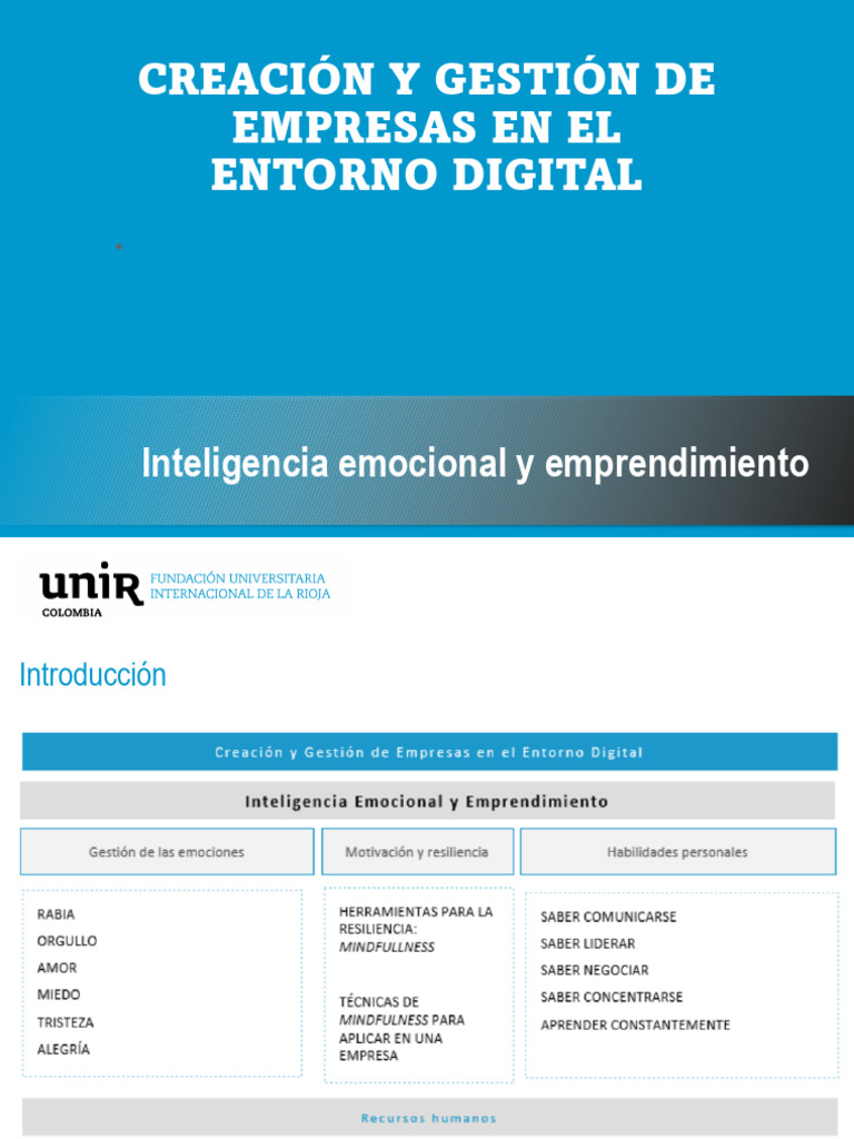 Inteligencia emocional y emprendimiento | PDF | Las emociones ...
