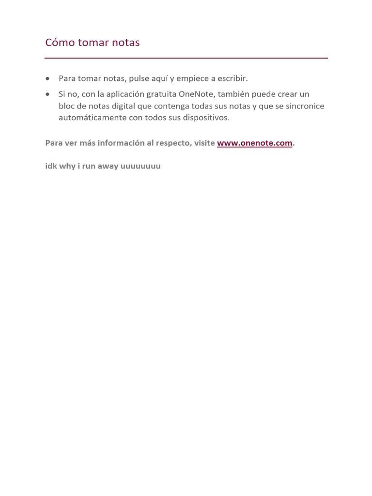 Guía para Tomar Notas con OneNote | PDF