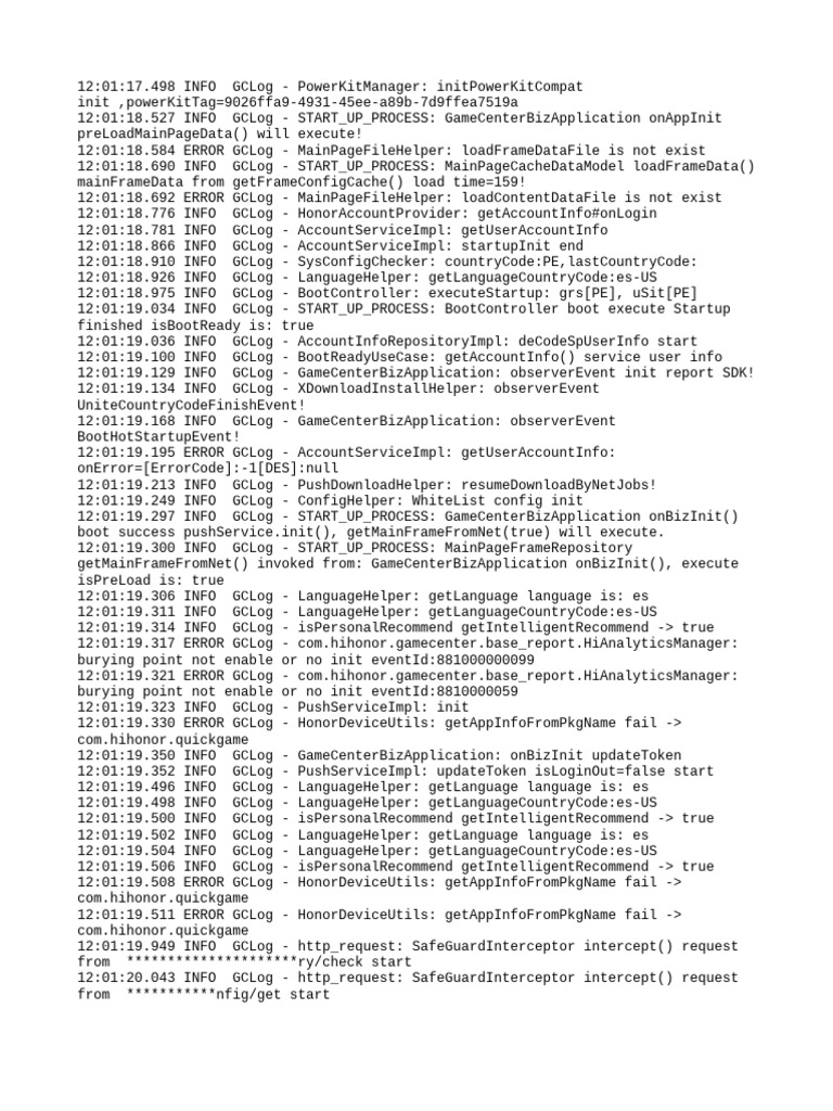 GameCenter Initialization Log Analysis | PDF | Software ...