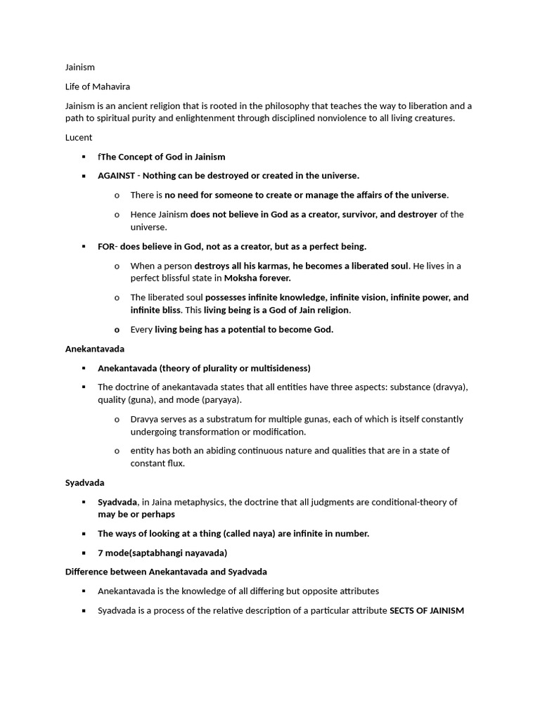 Jainism | PDF | Indian Philosophy | Indian Religions