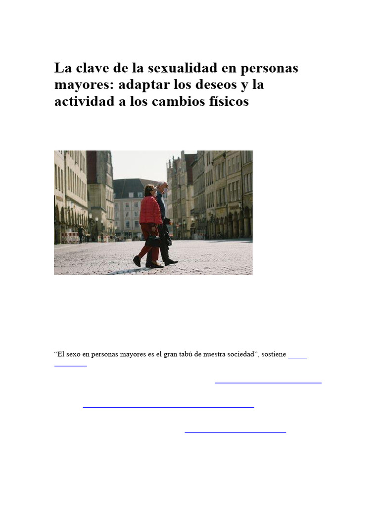 Sexualidad en mayores: mitos y realidades | PDF | La sexualidad humana ...