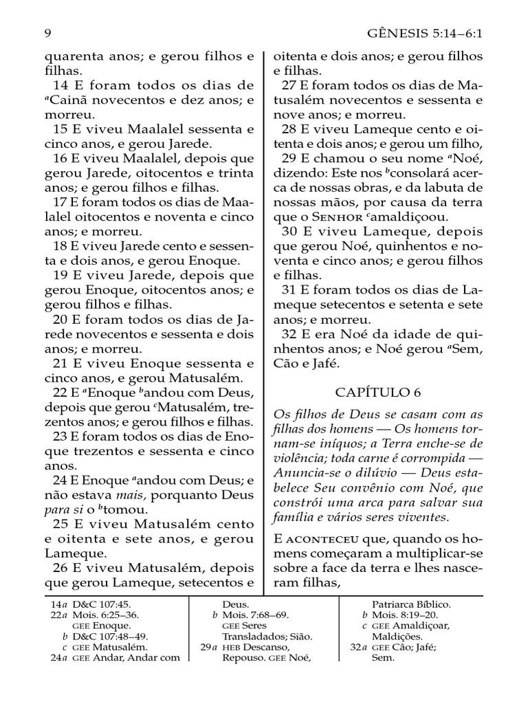Gerações de Noé e o Dilúvio | PDF | Noé | Gênesis (livro)