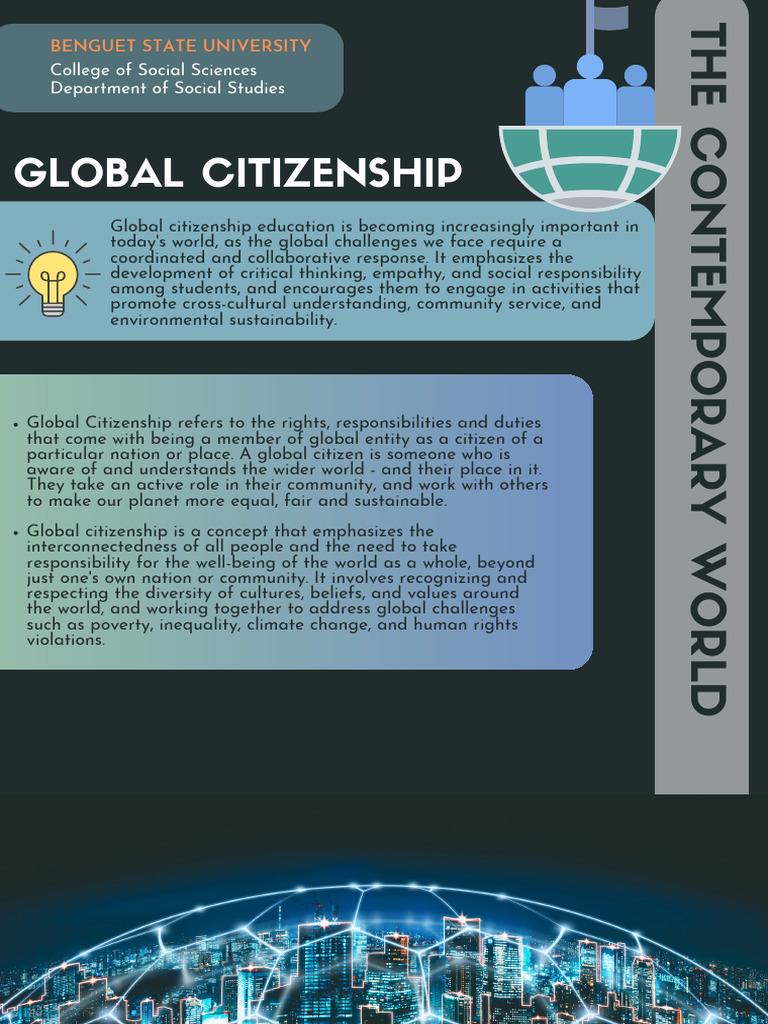 Understanding Global Citizenship Today | PDF | Citizenship | Social ...